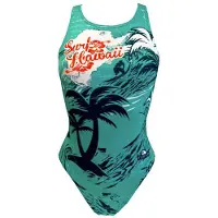 Turbo Surfer Hawaii Vintage Swimsuit Vert M Femme