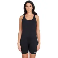 Zoggs Cottesloe Legsuit Open Back Competition Swimsuit Noir 36 Femme