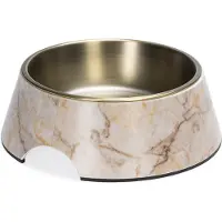 Designed By Lotte Gamelle en mélamine Meis, beige pour chien et chat - capacité : 2 x 700 ml, 22 cm de diamètre