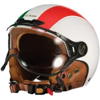 Cgm Casque homologué de ski et de vélo électrique 801I EBI ITALIA blanc vert rouge opaque taille M