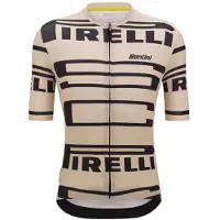 Santini Pirelli Short Sleeve Jersey Beige S