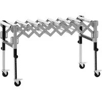 MSW Convoyeur à rouleaux - 130 kg - 147 cm - 9 rouleaux - Réglable en hauteur - Pliable -RT-130