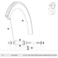 Mavic Rayons Aero Cxr Elite Exalith Front 9 Unités