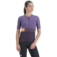 Sportful Snap Short Sleeve Jersey Violet M Femme