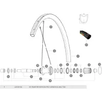 Mavic Jante Arrière Ksyrium Pro Carbon Sl Tubular Disc