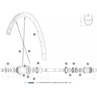 Mavic Rayons Arrière Droits Aksium Elite Ust Disc 650b 12 Unités