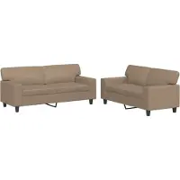 vidaXL Canapé 2 pièces cappuccino brun similicuir