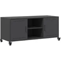 vidaXL Armoire TV noire 100,5x39x43,5 cm Acier