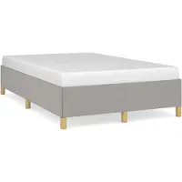vidaXL Cadre de lit sans matelas gris clair 120x190 cm Tissu