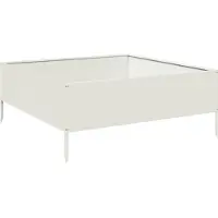 vidaXL Jardinière surélevée blanche 100 x 100 x 41 cm en acier