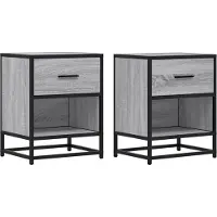 vidaXL Tables de chevet 2 pcs sonoma gris 40x31x50 cm bois ingénierie