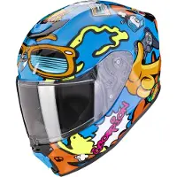 Scorpion EXO-JNR Fun Bleu Orange Casque Intégral Taille M