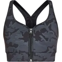 Tuffskull Soutien-gorge de sport gris / noir