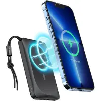 Veger Powerbank 10 000 mAh avec chargement par induction compatible avec MagSafe PD QC3.0 2A 20W MagOn (VP1151 / W1151) noir