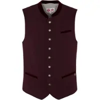Spieth & Wensky Gilet folklorique 'FCB - Emscher' rouge foncé / noir