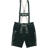 JP 1880 Pantalon folklorique gris argenté / vert foncé