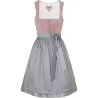 Spieth & Wensky Dirndl 'Demo' gris / rose clair
