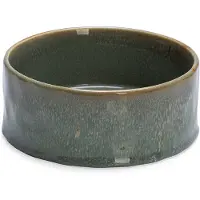 Designed By Lotte 2x1200 ml, Ø18x7 cm écuelle en céramique pour chien , verte