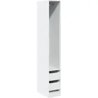 vidaXL Armoire blanche 30x50x200 cm Bois composite