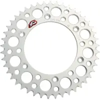 Renthal 224u-520 Ultralight Grooved Rear Sprocket Argenté 52t