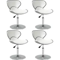 vidaXL Chaises de salle à manger 4 pcs. Blanc Similicuir