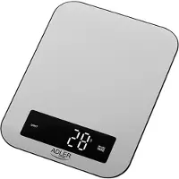 Adler AD 3174 Échelle de cuisine Blanc Contre-plateau rectangulaire Échelle de cuisine électronique, Balance, Blanc