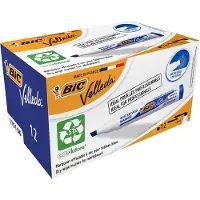 BIC Pack 12 Velleda Pizarra Eco Point Beleel Bleu Enfants
