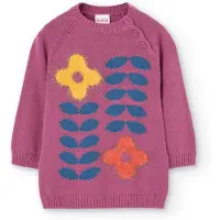 Boboli Knitwear Long Sleeve Dress Rose 18 Months Fille