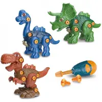 Tachan Lot De 3 Avec Tournevis Manuel Et électrique Dinosaurs