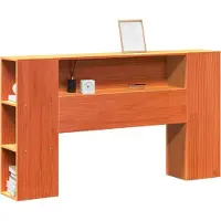 vidaXL Tête de lit avec espace de rangement Marron cire 140 cm Pin massif