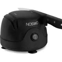 Noswo Aiguisoir électrique pour couteaux - Multifonctionnel - Convient aux couteaux, tournevis et ciseaux - Antidérapant - Noir