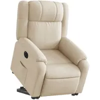 vidaXL Fauteuil relax avec releveur électrique Crème Tissu