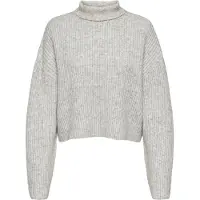 ONLY Pull-over 'Melanie' gris clair / gris chiné