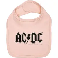 AC/DC Bavoir de - Metal-Kids - Logo - pour Enfants - rose clair - Taille Standard