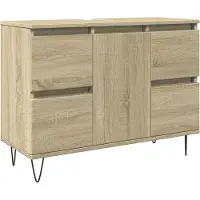 vidaXL Armoire salle de bain chêne sonoma 80x33x60cm bois d'ingénierie