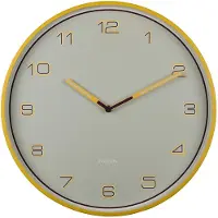 Karlsson - Horloge murale Lined Numbers - Jaune - Ø40cm