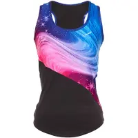 Winshape Haut de sport 'AET105' bleu clair / rose / noir