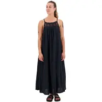 Superdry Vintage Long Halter Cami Sleeveless Dress Bleu S Femme
