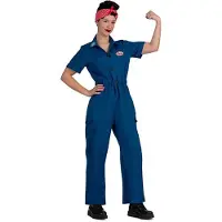 MOM Rosie The Riveter Costume Bleu L Enfants