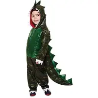 MOM T-rex Junior Costume Vert 7-9 Years Enfants