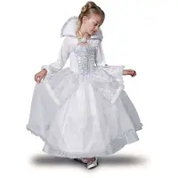 MOM Snow Queen Girl Costume Blanc 10-12 Years Enfants