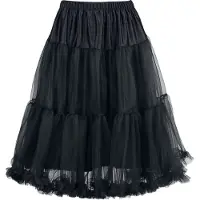 Hell Bunny Jupe mi-longue Rockabilly de - Penelope Petticoat - XS-S - XL-XXL - pour Femme - noir - Taille XS-S