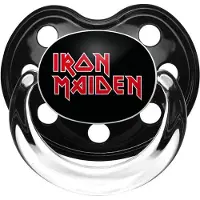 Iron Maiden Tétine de - pour les bébés - Logo - pour Enfants - noir/rouge - Taille 6-18 mois