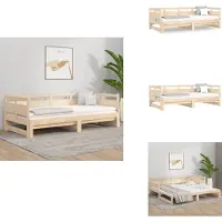 vidaXL Lit de jour Extensible Pin massif 2x(90x190) cm - Lits et Sommiers