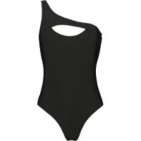 Black premium by emp Maillots de bain de - Asymmetric Swimsuit - S - M - pour Femme - noir - Taille S