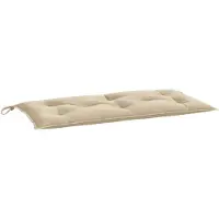 vidaXL Coussin pour banc de jardin beige 110x50x7 cm tissu Oxford