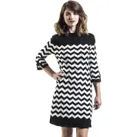 Dancing Days Robe courte Rockabilly de - Robe Vanilla - S - 4XL - pour Femme - noir/blanc - Taille S