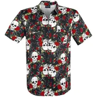 Jawbreaker Chemise manches courtes Gothic de - Skull - S - XXL - pour Homme - noir - Taille S