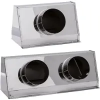 Osculati Boîte à encastrer en acier inox pour 2 tuyaux de 75 mm de diamètre, 1 pièce