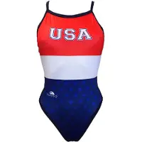 Turbo Usa Swimsuit Rouge 4XL Femme